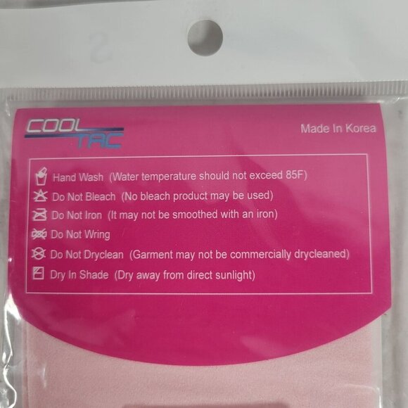Cooltac UV Arm Guards Pink Cooling Sweat Absorb Moisture Control Size S - Picture 5 of 5